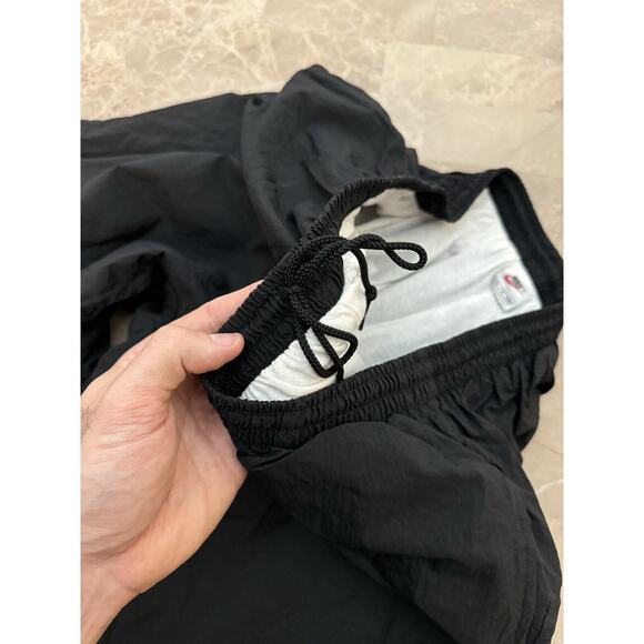 Nike Track Pants Men XXL Black Lined Swishy Wind Vintage WHITE Tag 90s Y2k - Picture 7 of 9